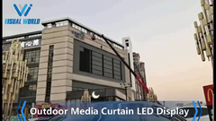P25-50 Customized Outdoor LED Curtain Display Video Wall IP65 6500 Nits