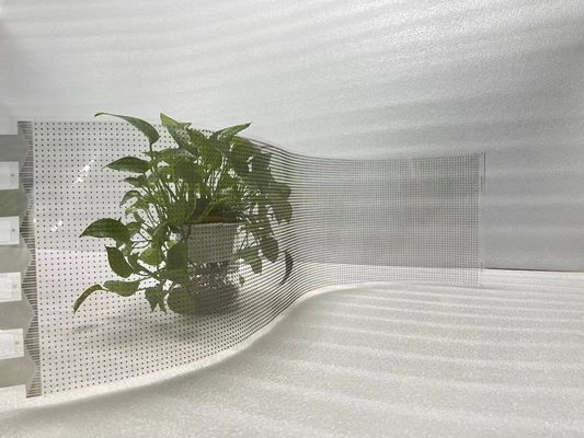 P6 Adhesive Transparent LED Display 4000 nits Rear Service 2kg Per Square Meter