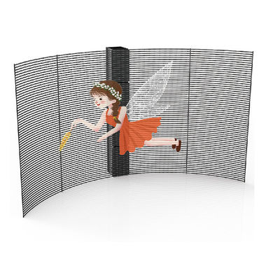 P10.4 Full Color Transparent Screen With Aluminum Cabinet and High Refresh Rate