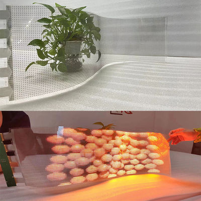 P3.9 P6.25 Indoor Holographic 70% Transparent LED Display 5000nits Brightness IP42