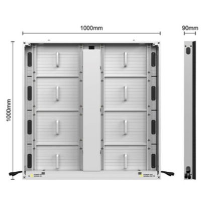 P7.8 Outdoor Fixed LED Display 9000nits IP65 1000x1000mm Aluminum Profile