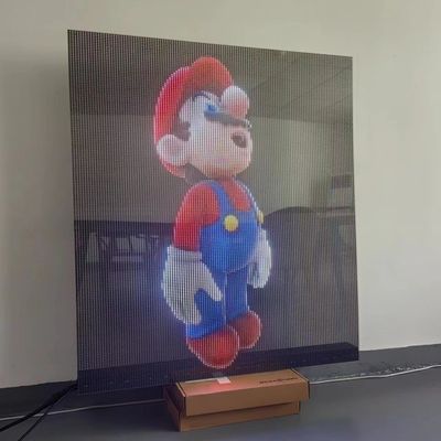 P3.9 Holographic Indoor Transparent LED Display 6kg/SQM Rear Service For Exhibitions