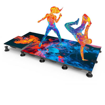 P2.6 Interactive LED Dance Floor Display COD Die-casting AL 500x500mm 14.5kg