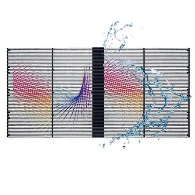 P5.2-10.4 Outdoor Transparent LED Display 1000×500mm 75% High Transparency