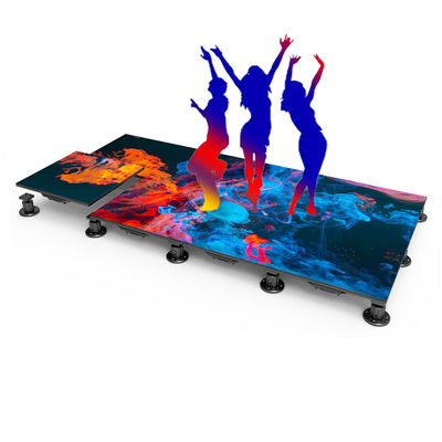 P3.91 Interactive Dance Floor LED Display IP65 500*500mm Cabinet For Amusement
