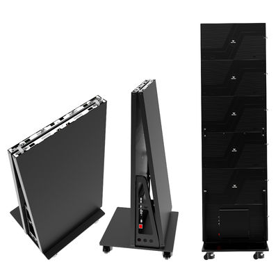 P0.9 LED Poster Display Floor Standing IP54 Cabinet 1x6 Easy And Foldable To Move