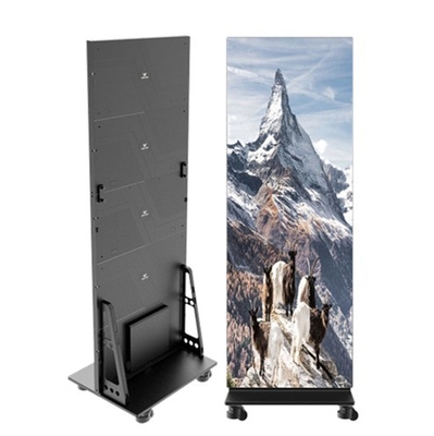 P0.7 LED Poster Display 36.5kg Cabinet 1x5 Front: IP54; Rear: IP30 For Showing