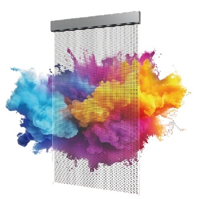 P3.9 Holographic Transparent LED Film Display 70% Transparent 6kg/sqm Aluminum+PCB