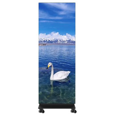 P0.9 LED Poster Display 610×2143.4mm Die-casting AL Foldable Ultra Thin 29.5mm