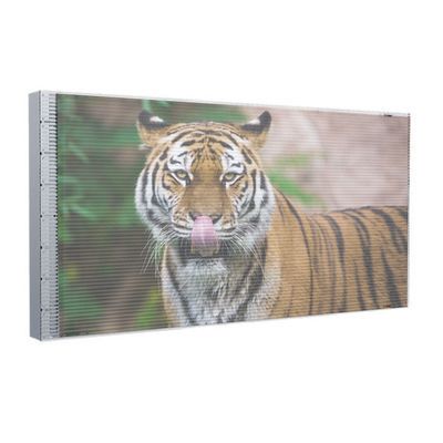 P8 Adhesive Transparent LED Display 1000*240mm 80% High Transparency UV Resistance