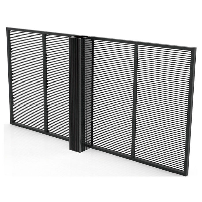 P10.4 Full Color Transparent Screen With Aluminum Cabinet and High Refresh Rate