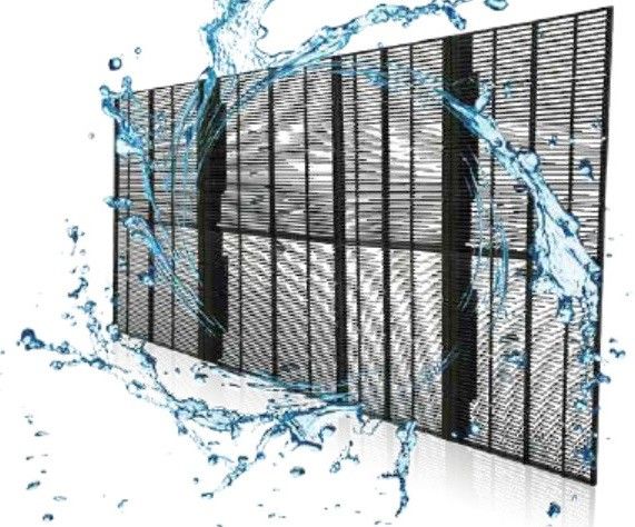 P5.2-10.4 Outdoor Transparent LED Display 1000×500mm Cabinet With Front Service