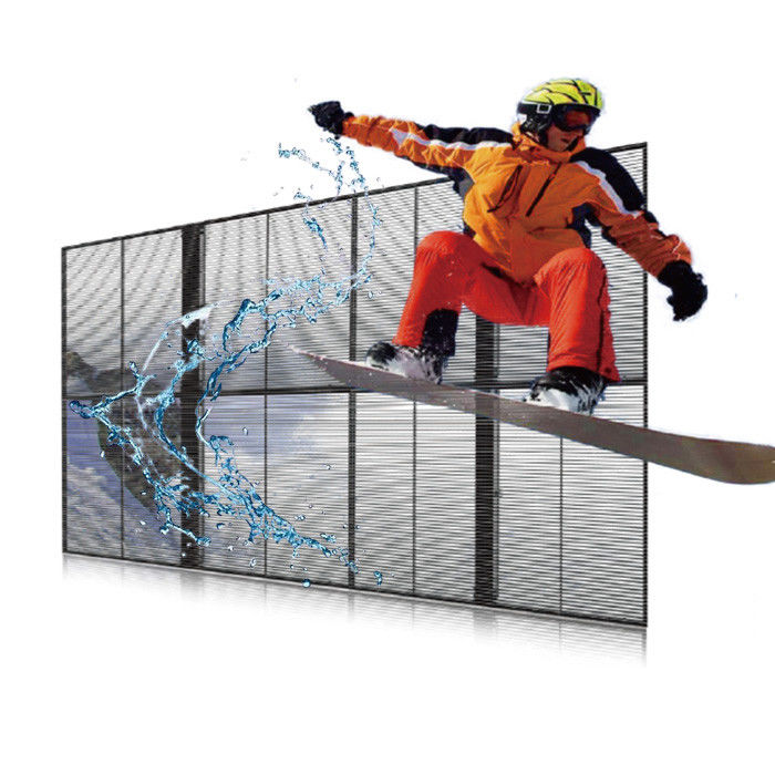 P5.2-10.4 Affichage extérieur à LED transparent, mur vidéo publicitaire professionnel mince