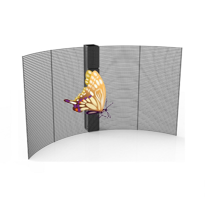 P2.8 Full Color Window Screen Curved Cabinet Weight 3.5 Kg For Glass Curtain Walls