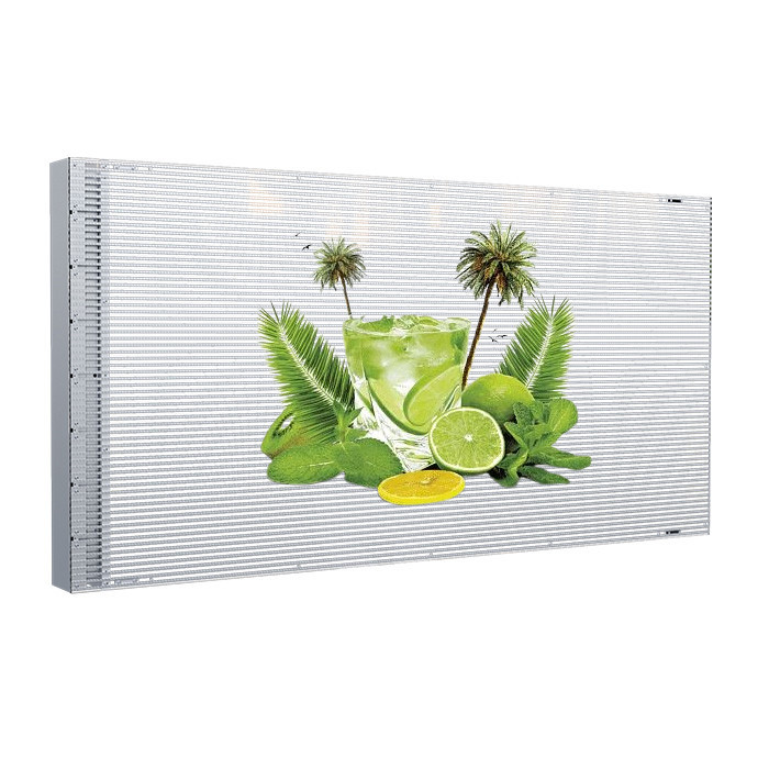 P6 Adhesive Transparent LED Display 85% High Transparency 2kg Per ...